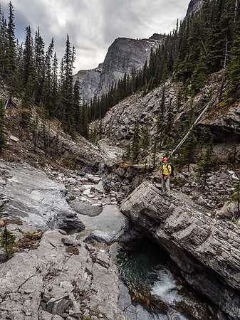 In the canyon.