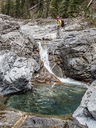 One of the most gorgeous sections of the creek had a natural bathtub feature. Too bad it's not a hot tub.