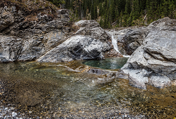 One of the most gorgeous sections of the creek had a natural bathtub feature. Too bad it's not a hot tub.
