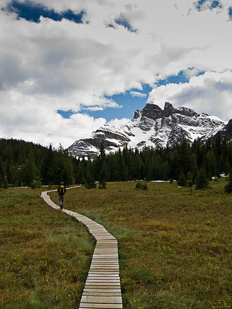 Rod and I aren't done yet for the day. Heading for Wonder Pass from the hut.
