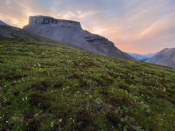Apparition Mountain at sunrise.