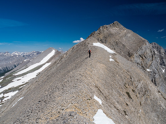 The first part of the south ridge is easy.