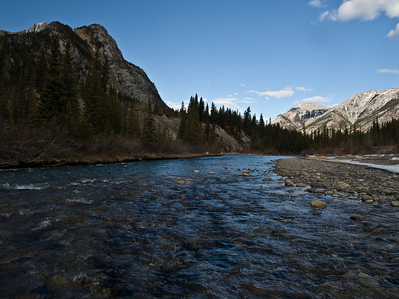 Re-crossing the Kananaskis River.