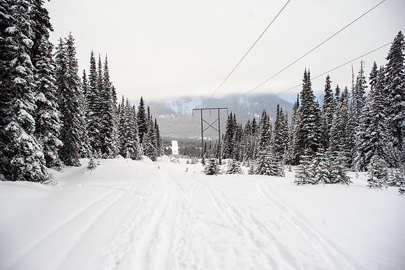 Looking down the hydro lines into BC. You have to go all the way down - it's quite far.