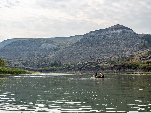 Dramatic cliffs and hills along the route - this isn't a boring paddle by any means!