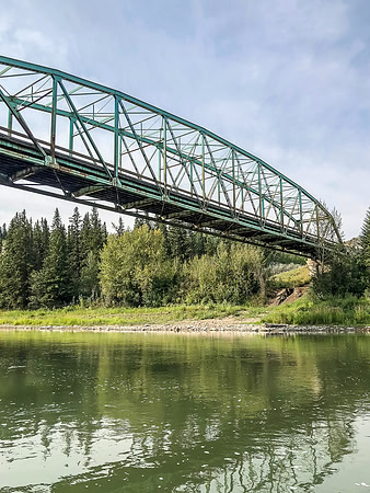 Paddling under the McKenzie Crossing Bridge - there's also a campground near here.