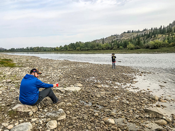 Campsite on the Red Deer River.