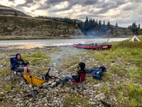 Campsite on the Red Deer River.