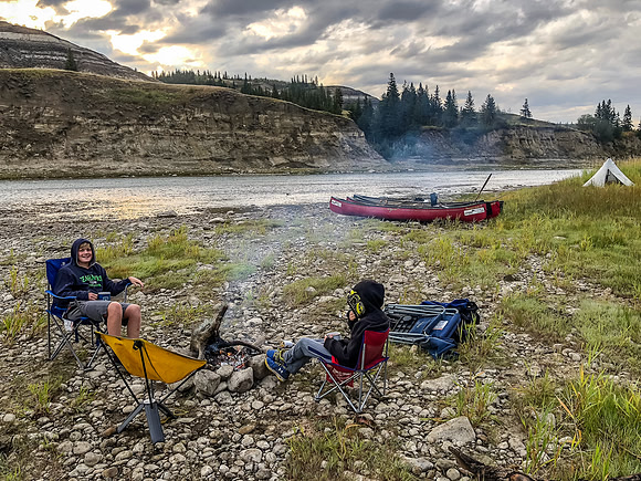 Campsite on the Red Deer River.