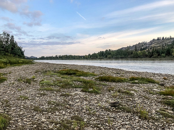 Campsite on the Red Deer River.