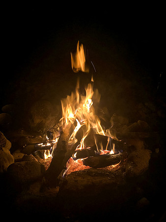 Saturday evening bonfire.