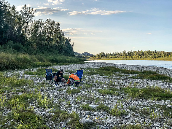 This spot slightly below camp was the perfect spot for our campfire.