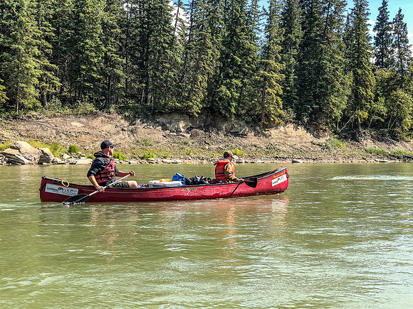 The sky clears off and the paddling becomes downright pleasurable.