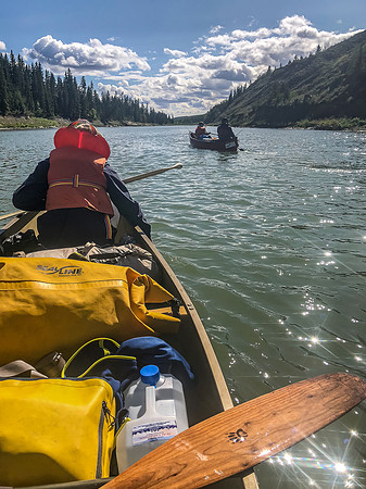 The sky clears off and the paddling becomes downright pleasurable.