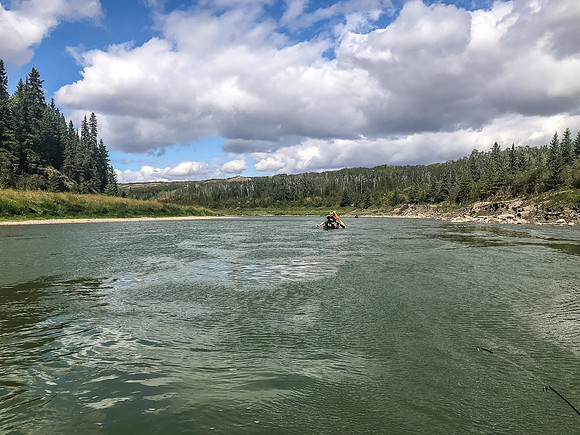 The sky clears off and the paddling becomes downright pleasurable.