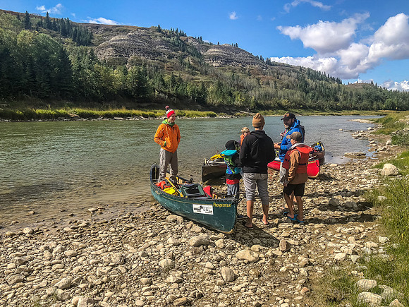 Lunch break along the river.