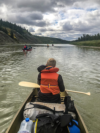 My nephew, Liam, was a great canoe partner. Is that blue sky we're seeing?