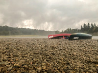 The front moves over our camp, absolutely hammering us with strong winds, rain and hail.