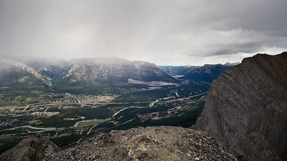 Views from Ha Ling down the Bow Corridor.