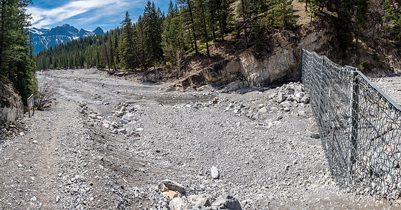 This specialized fence is meant to help delay catastrophic flood damage downstream in Canmore.