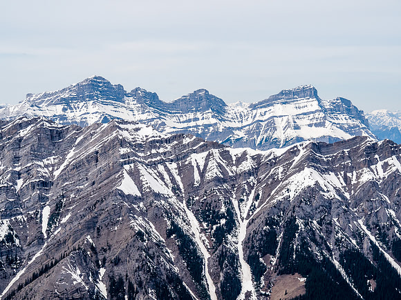Mount Rundle looms over Lady Macdonald.
