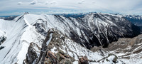 Looking east (L) and south (R) towards Mount Fable and Grotto Mountain.