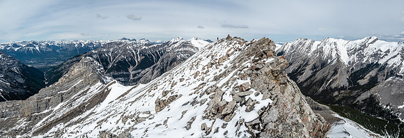 Views back along the summit ridge.