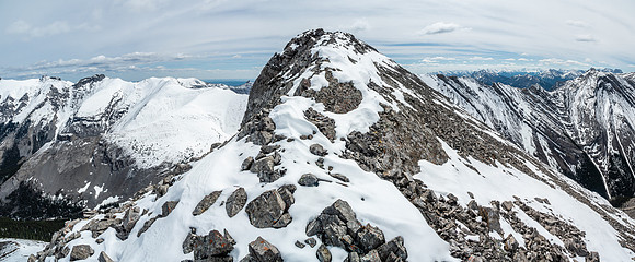 Finally on the summit ridge.