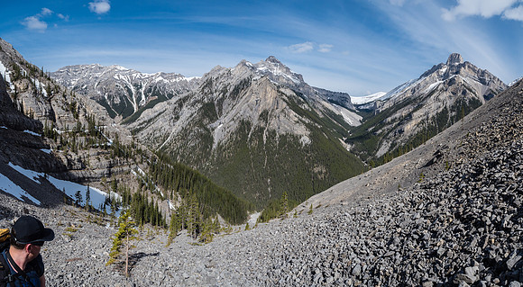 Looking back down the access drainage.