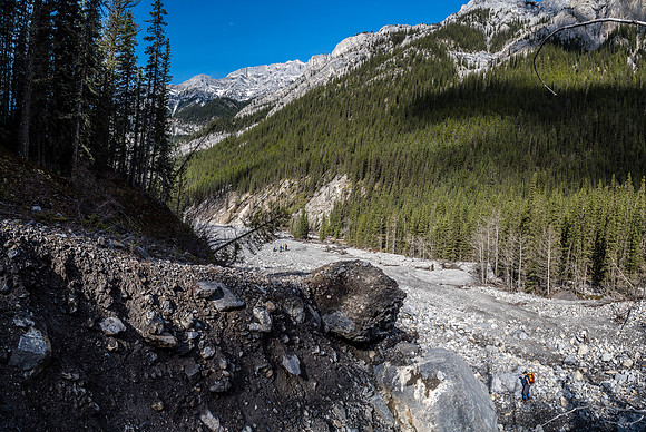 Starting up the steep access drainage to Cougar Peak. It doesn't look inviting from below but it quickly tames out.
