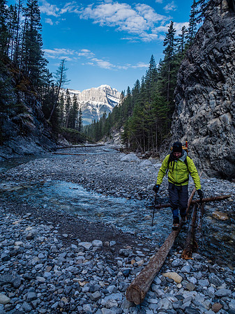 For the most part Cougar Creek is open and easy walking. Plenty of running water on route too!