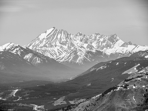 Mist Mountain and Eagle Ridge in the far distance up a still closed hwy 40.