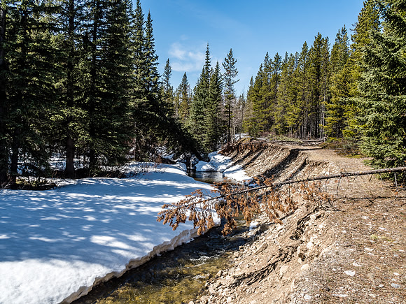 The 2013 floods rerouted some of the approach road along Etherington Creek.