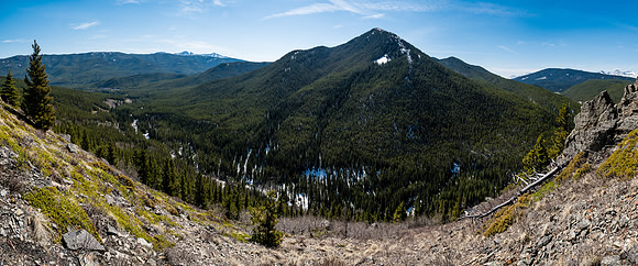 Can't get enough of this gorgeous day! My exit along Etherington Creek visible at bottom going left out of the valley.