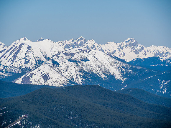 Gazing north towards the Highwood Pass area including Mount Loomis and Odlum rising over the Hill of the Flowers. Bishop Ridge rising just left of the hill.