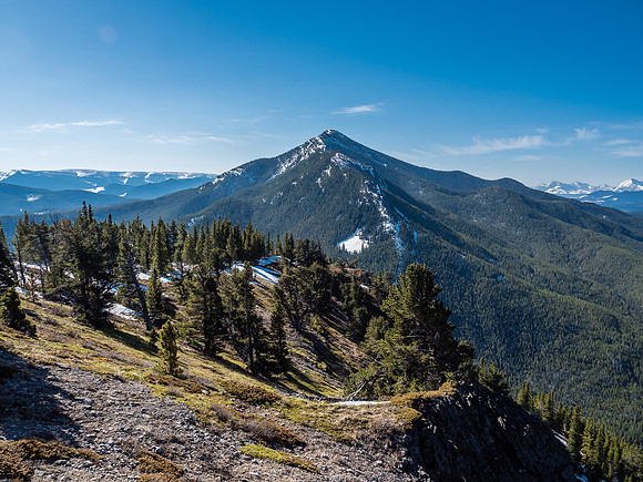 Looking back along the ridge towards Raspberry Ridge.