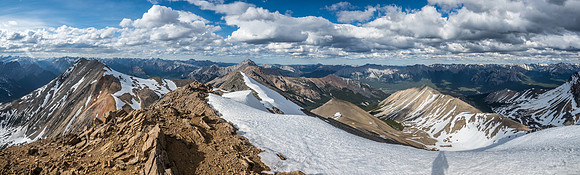 Our entire traverse loop is visible from the summit of Two O'Clock Peak.