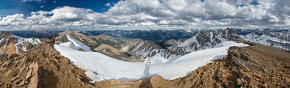 Landslide, Bridge and Ernest Ross at left, Two O'Clock Ridge at lower center and Whirlpool Ridge at right.