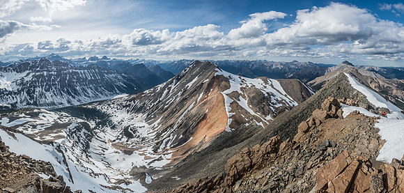 Finally at the fourth summit of the day - 11 long hours from the car!