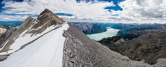 On the west ridge with the summit in view.