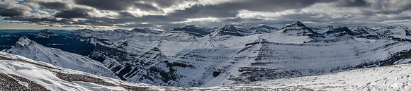 (L to R), Fallen, Black Rock, Orient Point, Saddle Peak, Devils Head, Costigan, Castle Rock, Poltergeist, Astral, Davidson, Waiparous and Oliver.