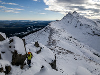 Definitely trickier with snow - there were a few no-slide or slip zones.