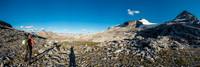 At Hector Pass. Molar right to Phil's right with Hector and Little Hector at right.