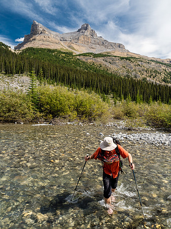 Phil crosses Molar Creek - very refreshing!