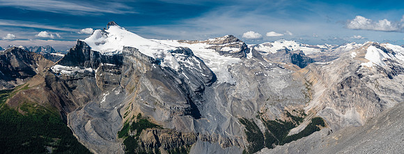 Hector, Little Hector and Andromache (L to R) with Hector Pass waiting for us between Little Hector and Andromache at right of center.
