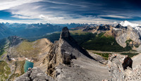 Incredible views of the tarn and Molar Tower from just above the crux.