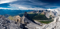 Phil takes in the views before descending the crux.