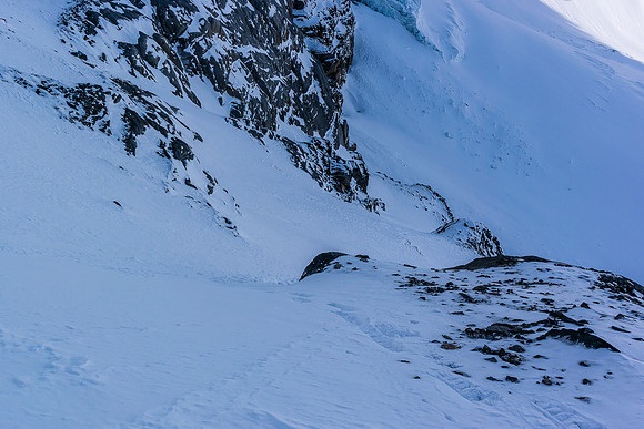 This is where a slide would take you over the headwall section.