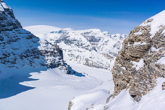 Looking back near the col.