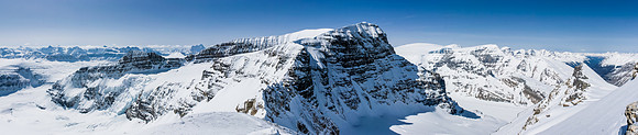 Incredible views from the AA col area looking back at Andromeda and the Columbia Icefield.